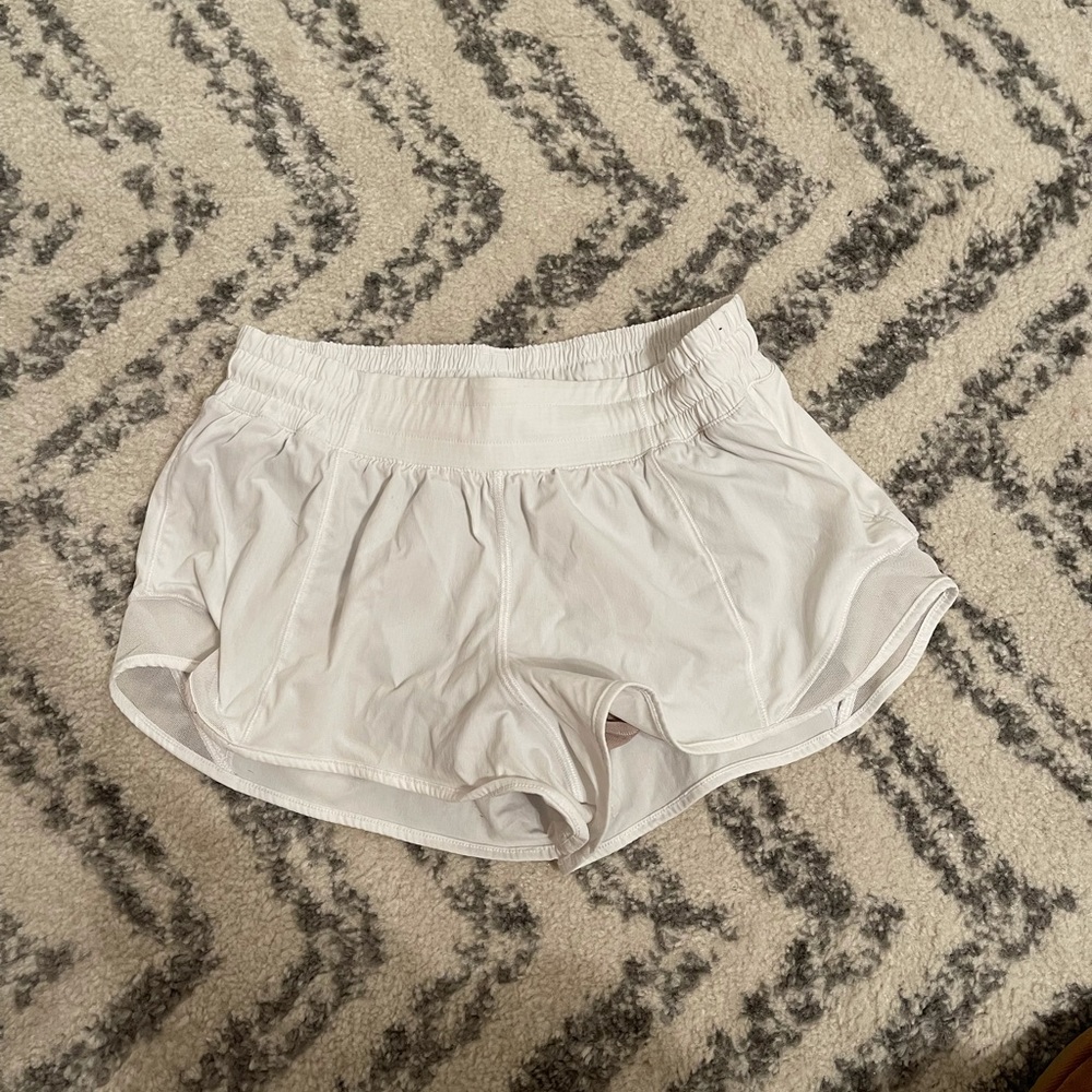 White LuluLemon Shorts